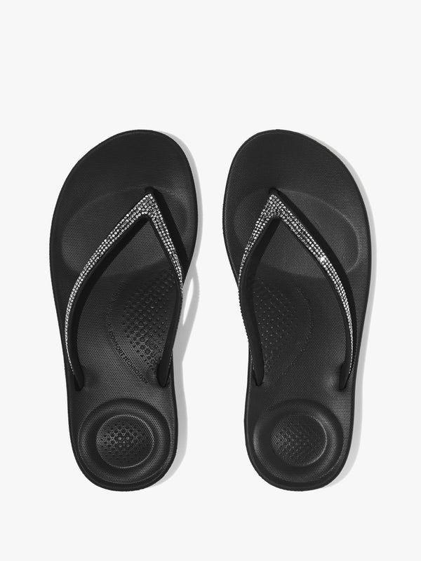 Iqushion Sparkle Black Flip Flops