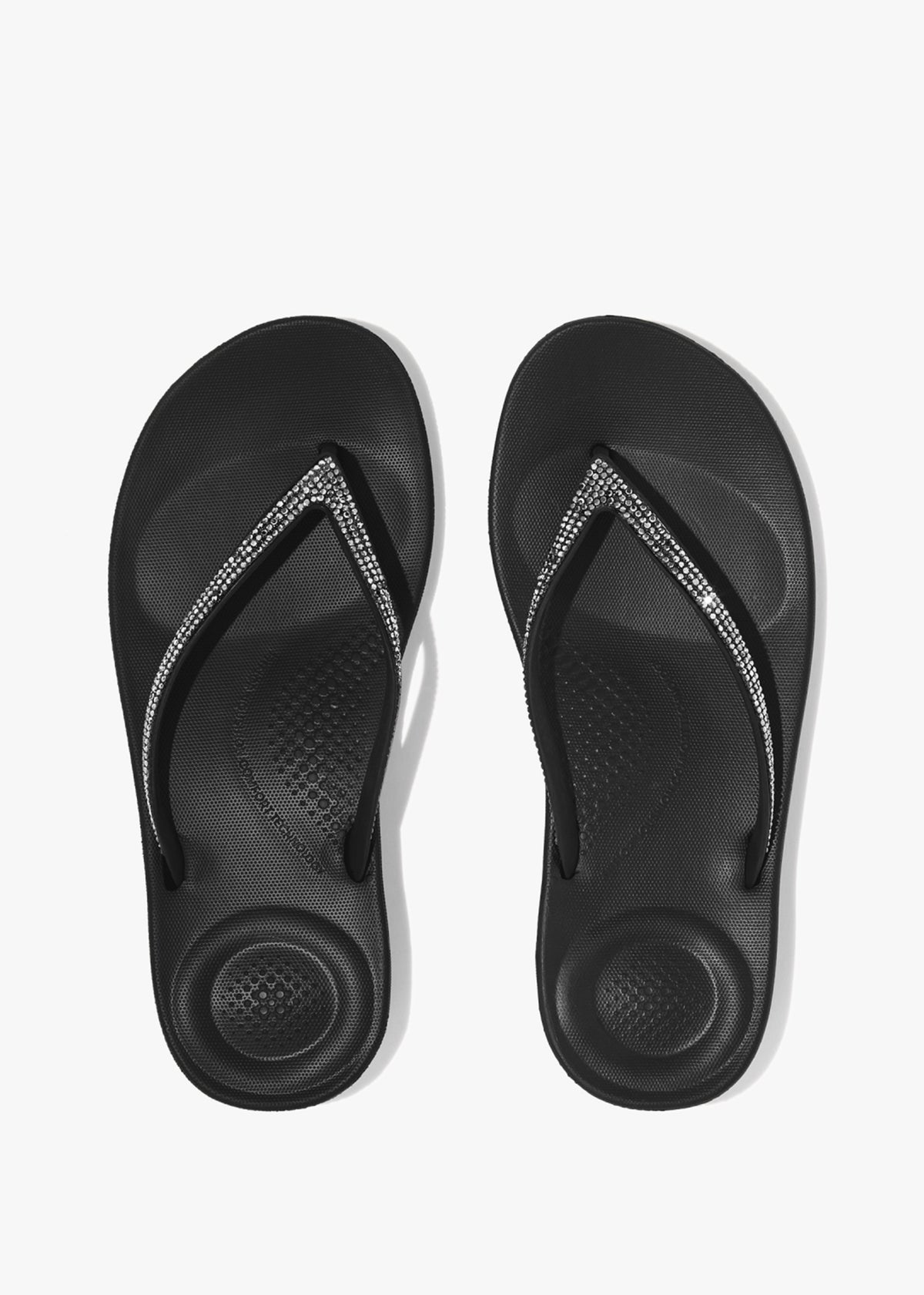 Iqushion Sparkle Black Flip Flops