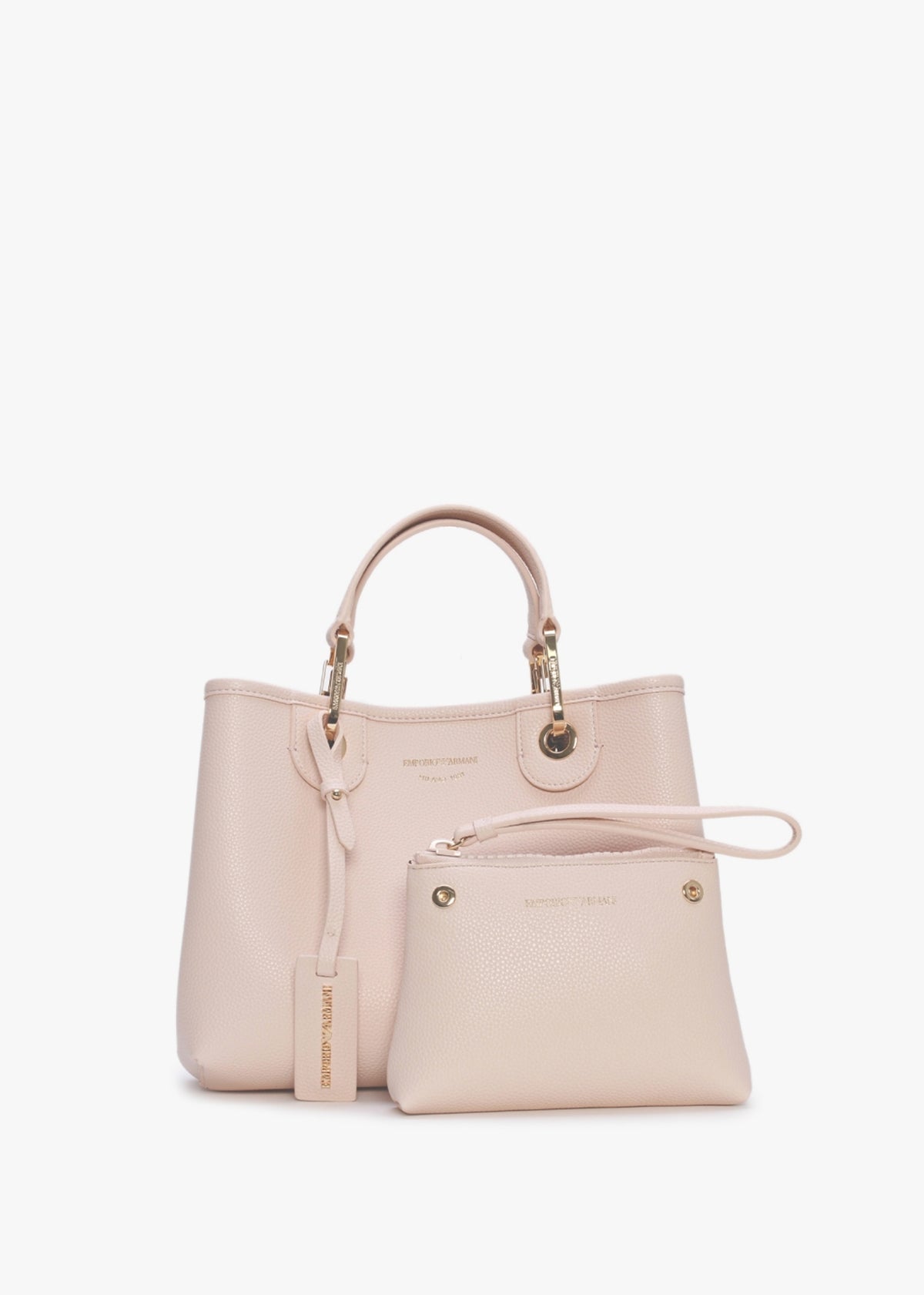 Nude Dark Brown Pebbled Grab Bag