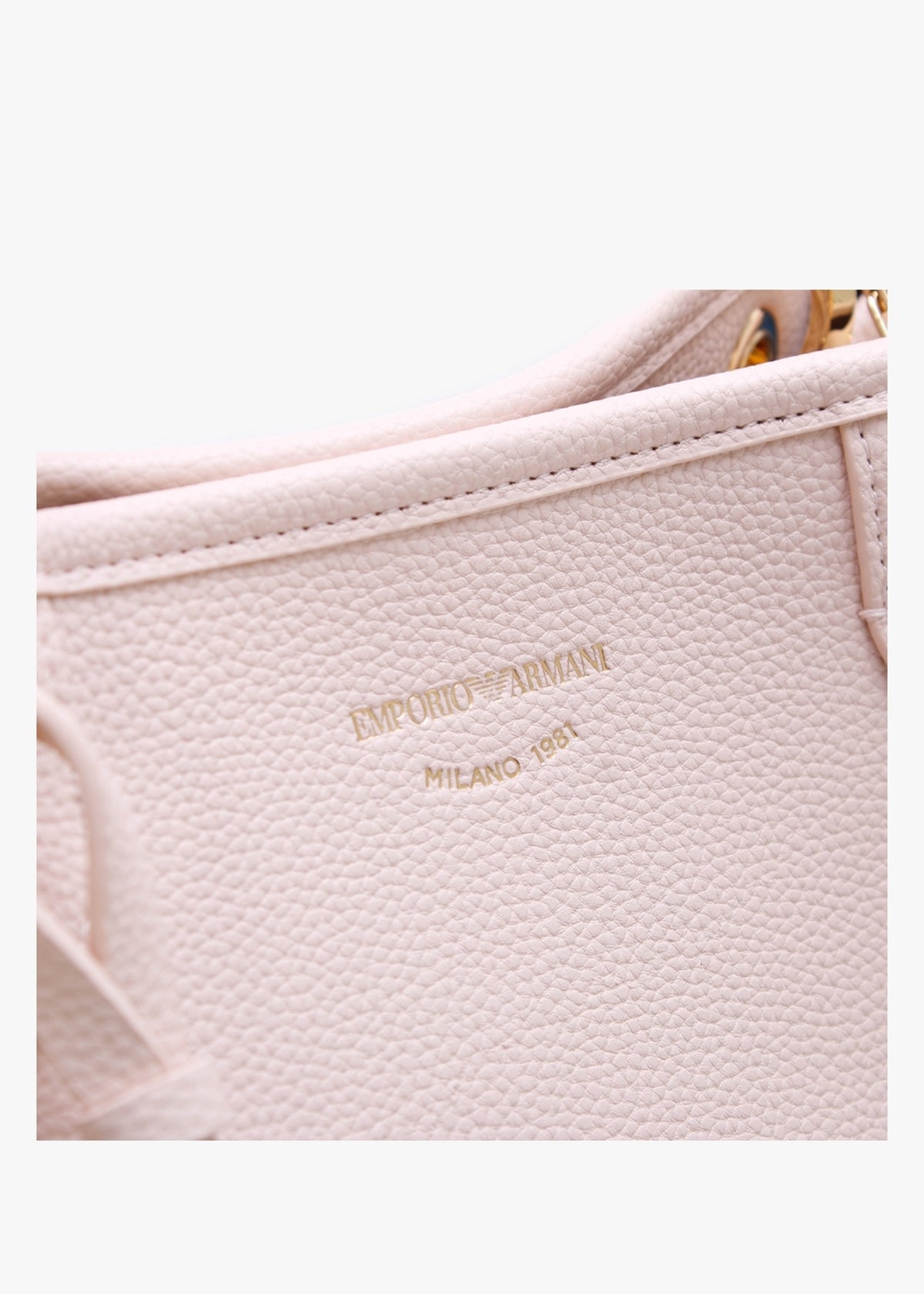 Nude Dark Brown Pebbled Shopper With Pouch