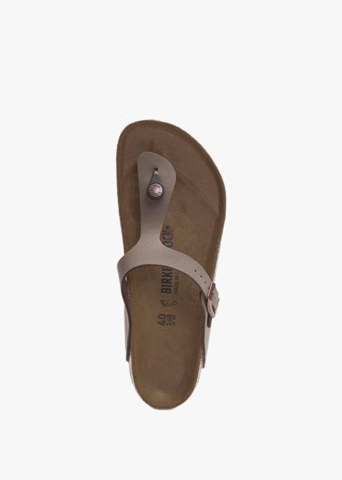 Gizeh Birko-Flor Mocca Toe Post Sandals