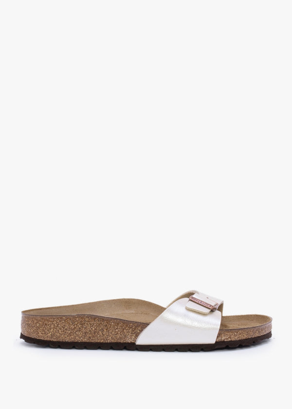 Madrid Graceful Pearl White Birko-Flor Mules