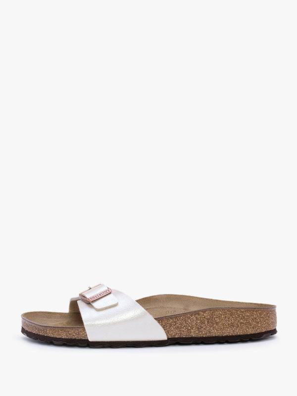 Madrid Graceful Pearl White Birko-Flor Mules