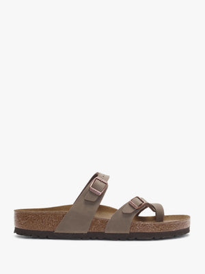 Mayari Birko-Flor Nubuck Mocca Thong Sandals