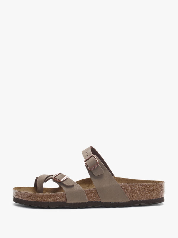 Mayari Birko-Flor Nubuck Mocca Thong Sandals