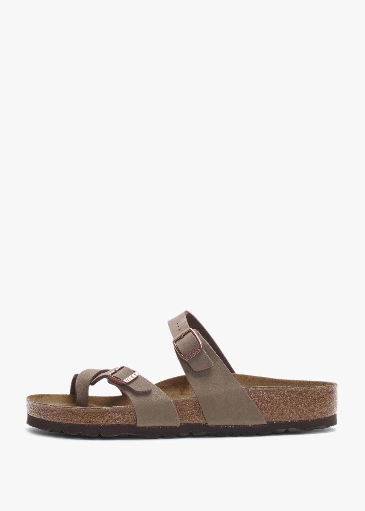 Mayari Birko-Flor Nubuck Mocca Thong Sandals