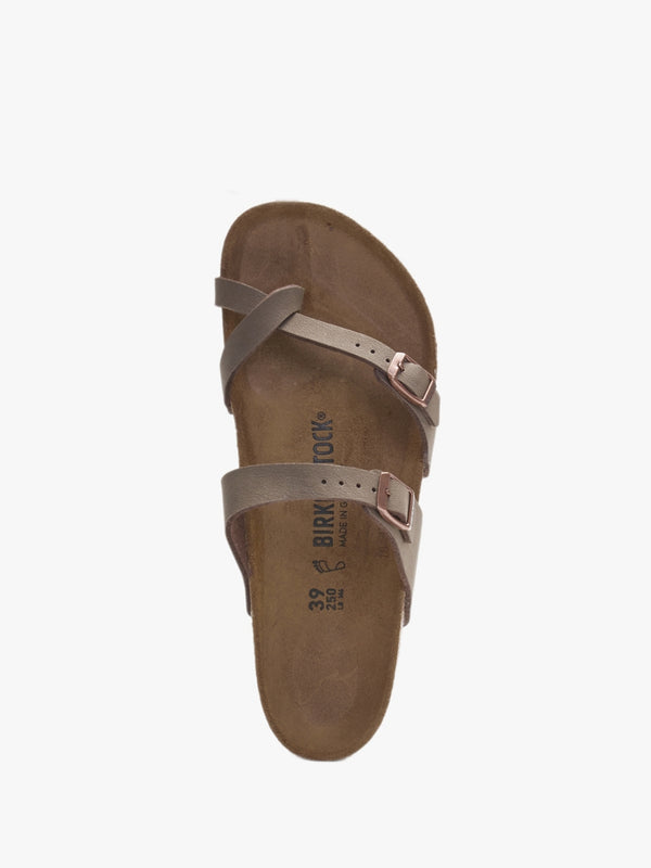 Mayari Birko-Flor Nubuck Mocca Thong Sandals