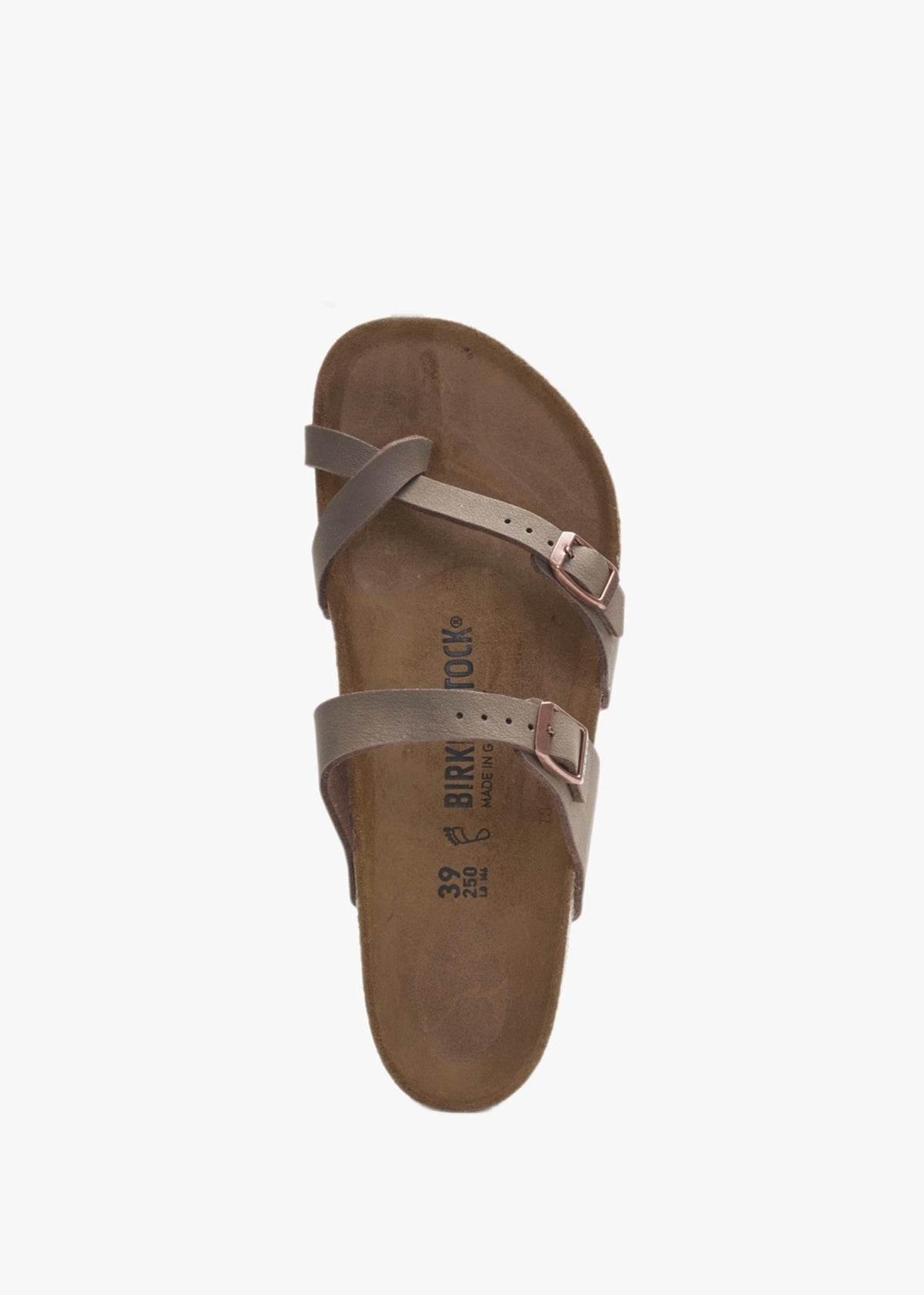 Mayari Birko-Flor Nubuck Mocca Thong Sandals