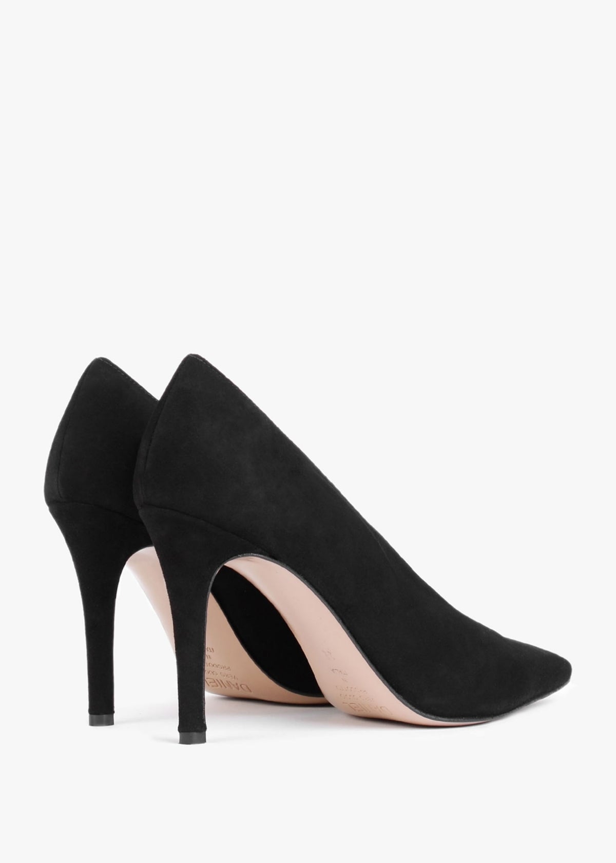 Afia Black Suede V Front Court Shoes