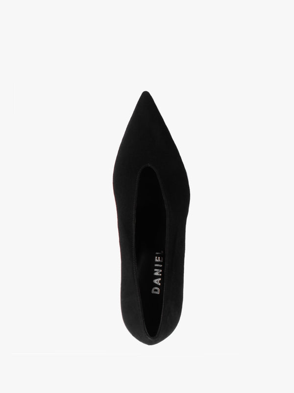 Afia Black Suede V Front Court Shoes