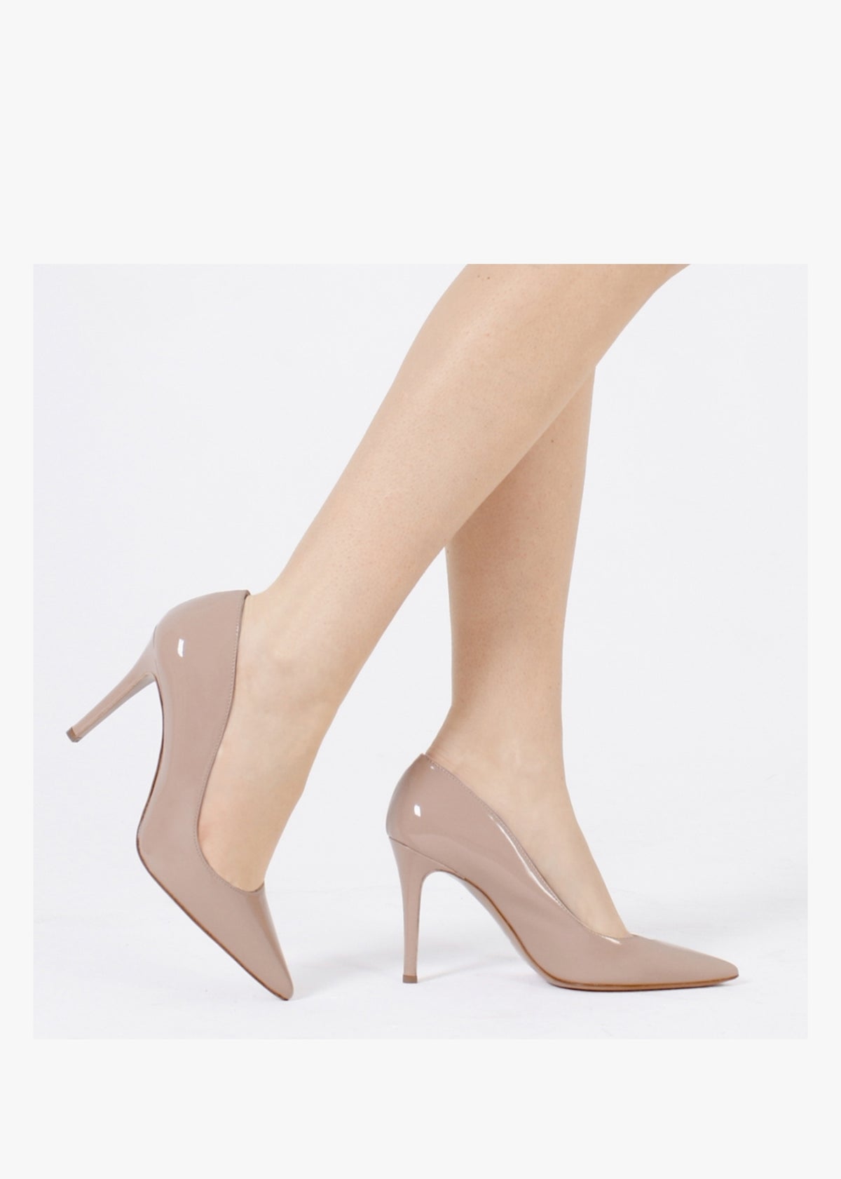 Acourt Beige Suede High Heel Court Shoes