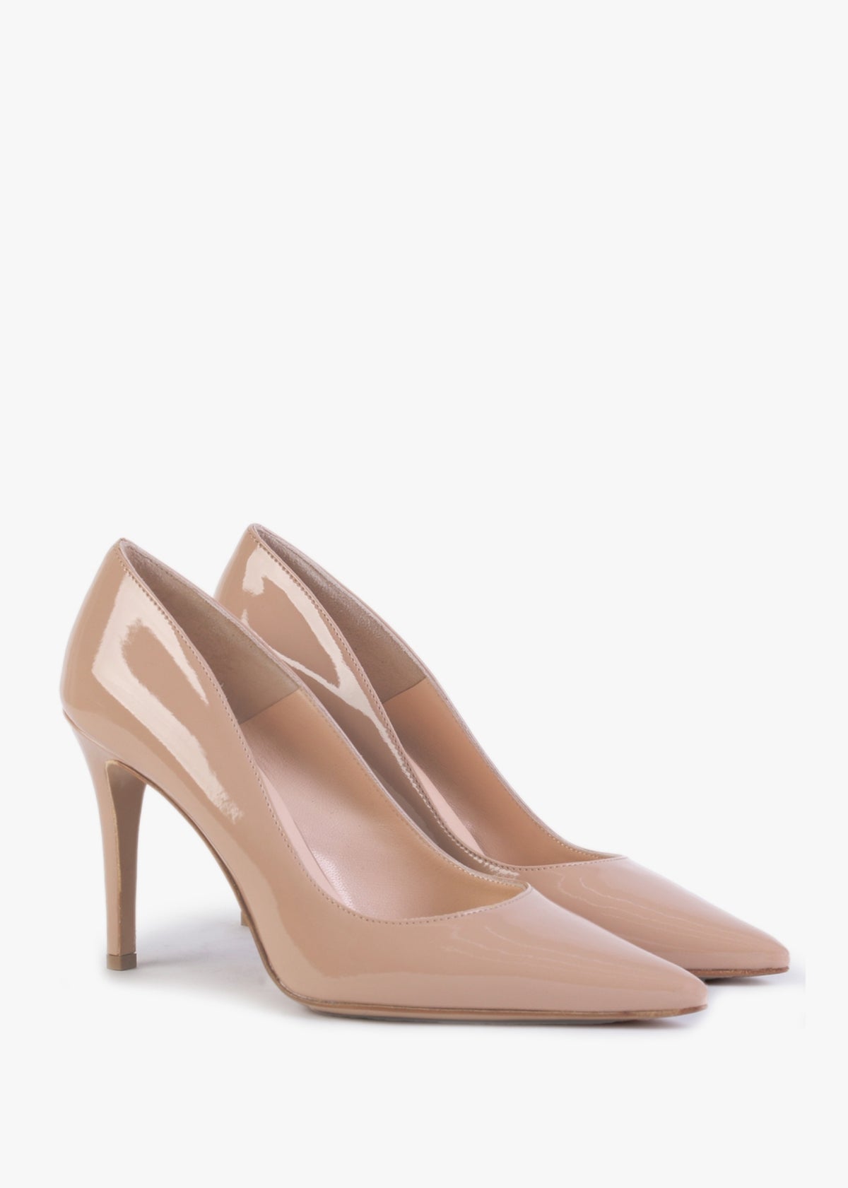 Acourt Beige Suede High Heel Court Shoes