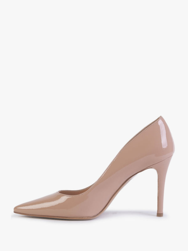 Acourt Beige Suede High Heel Court Shoes