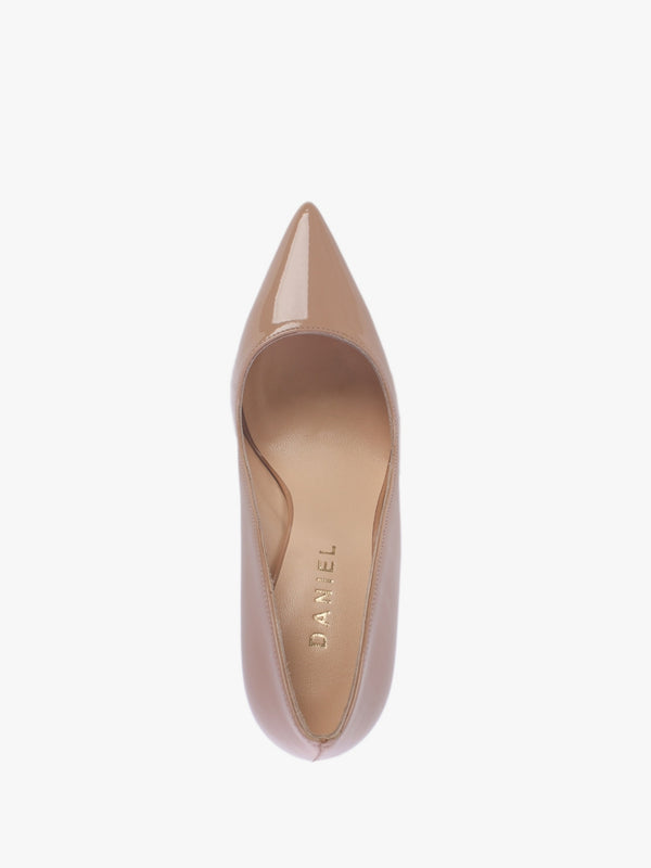 Acourt Beige Suede High Heel Court Shoes