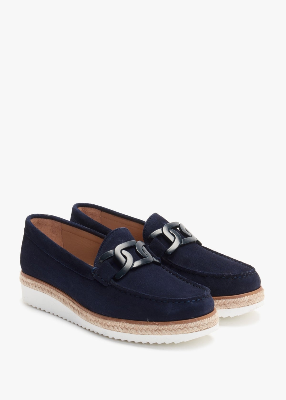 Peonie Navy Suede Loafers