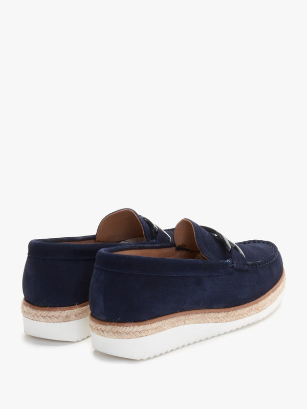Peonie Navy Suede Loafers