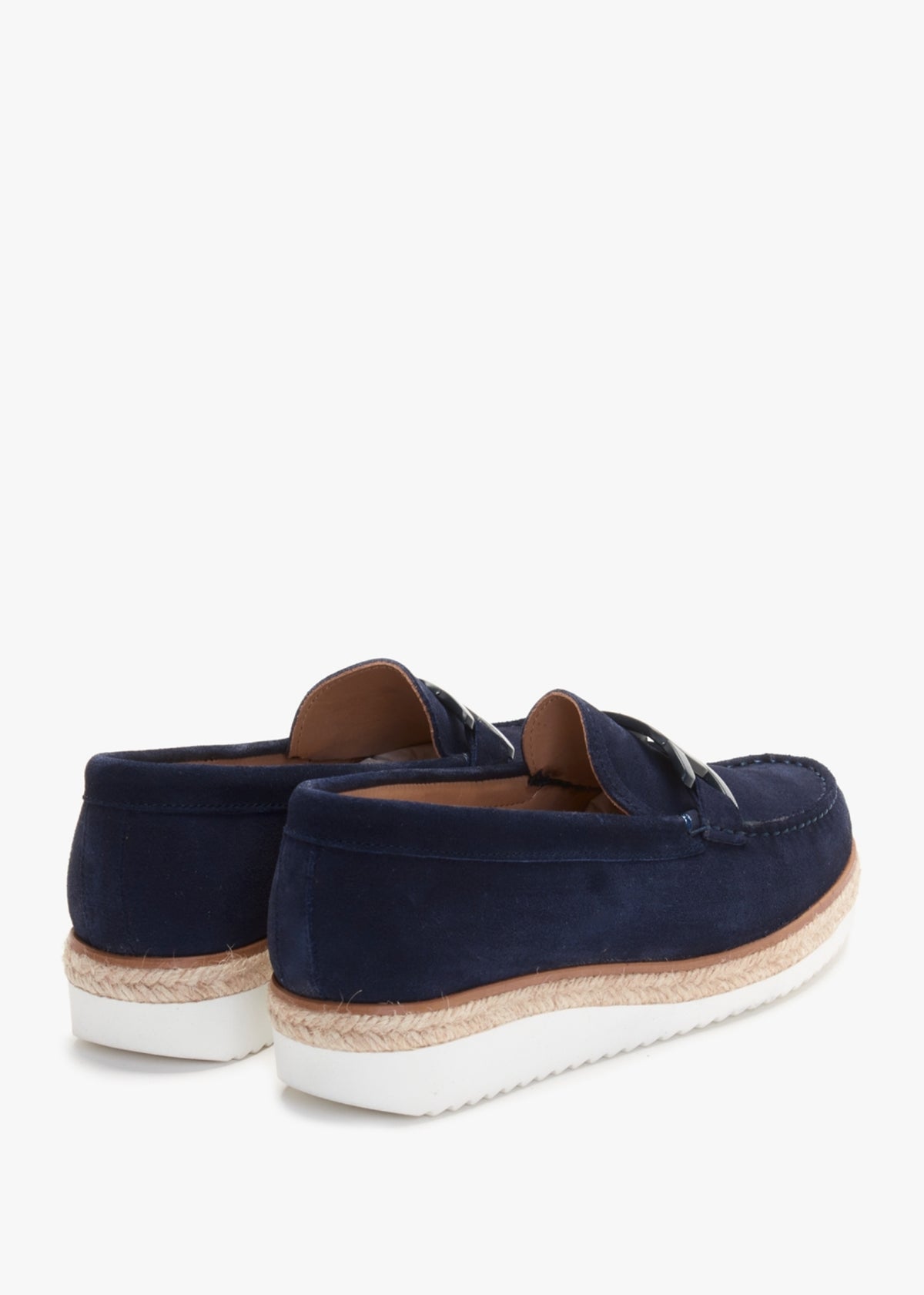 Peonie Navy Suede Loafers