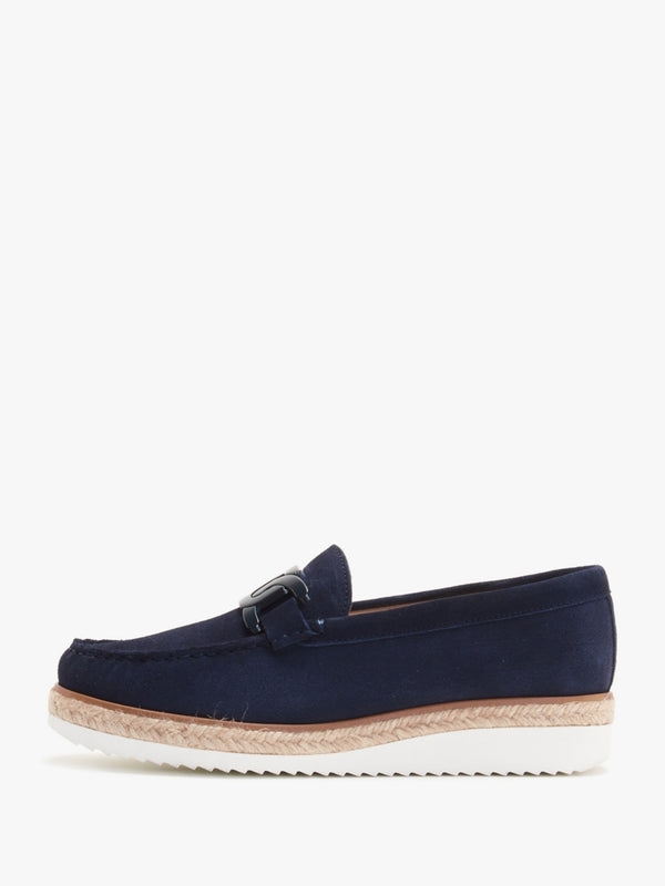 Peonie Navy Suede Loafers