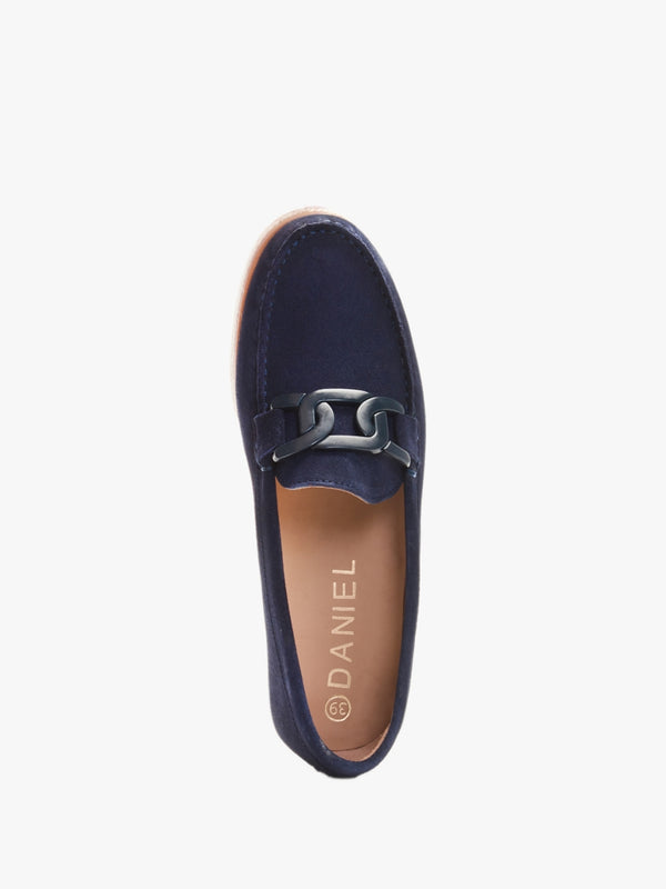 Peonie Navy Suede Loafers