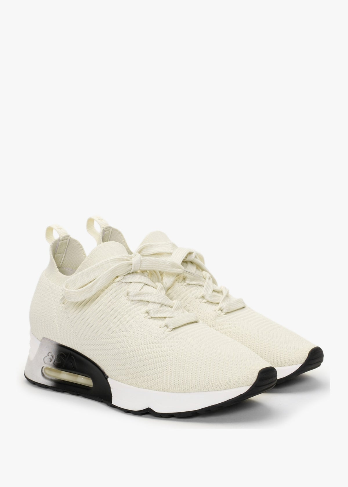 Larsen Gardenia Ribbed Knit Trainers