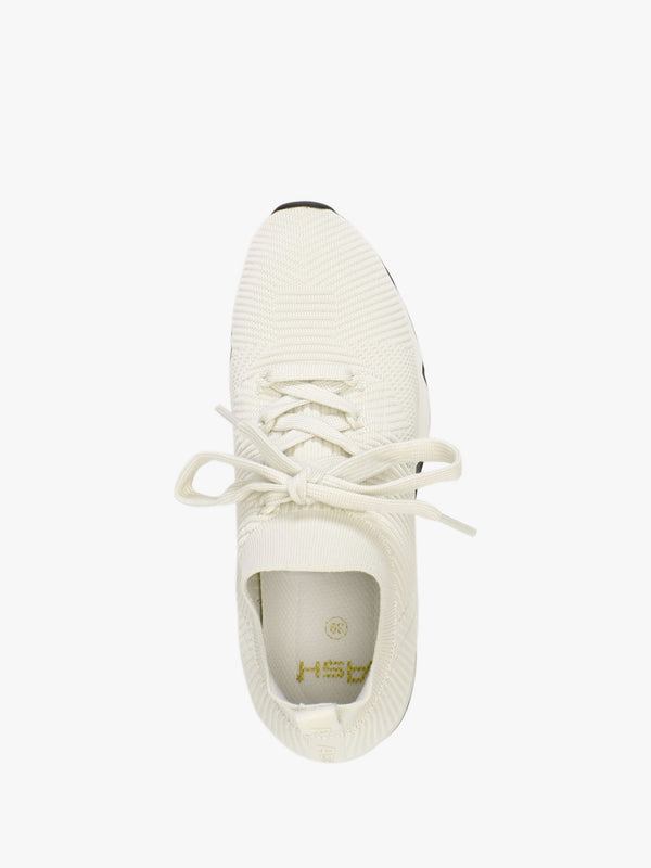Larsen Gardenia Ribbed Knit Trainers
