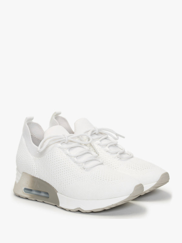 Lunatic White Off White Knitted Trainers