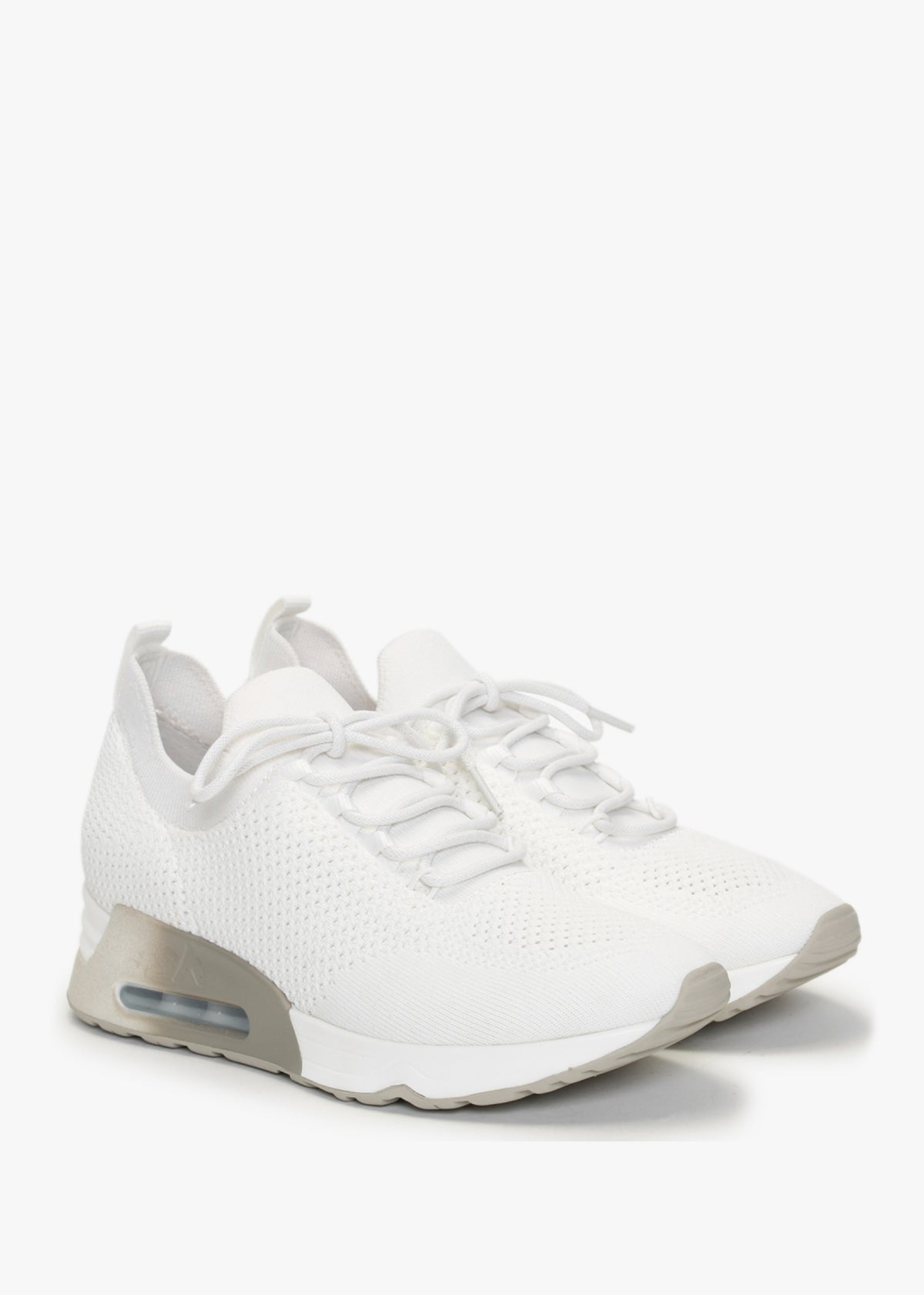Lunatic White Off White Knitted Trainers