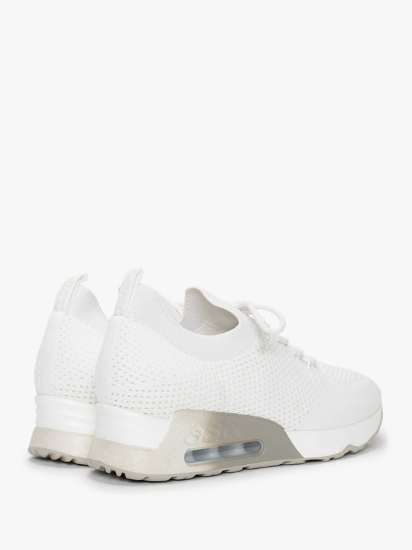 Lunatic White Off White Knitted Trainers