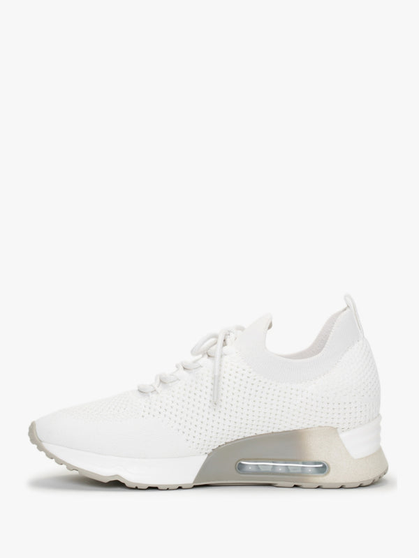 Lunatic White Off White Knitted Trainers