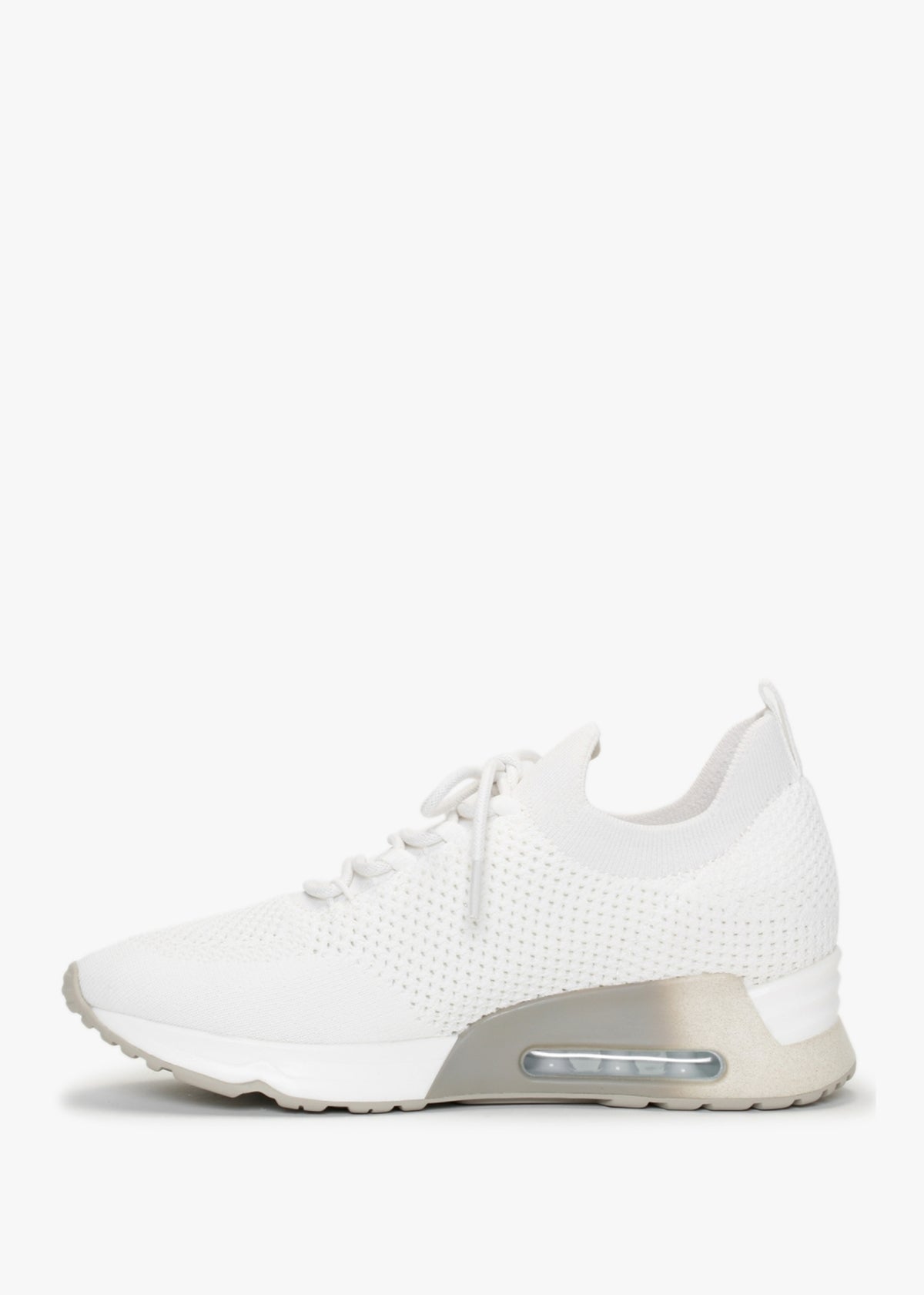 Lunatic White Off White Knitted Trainers