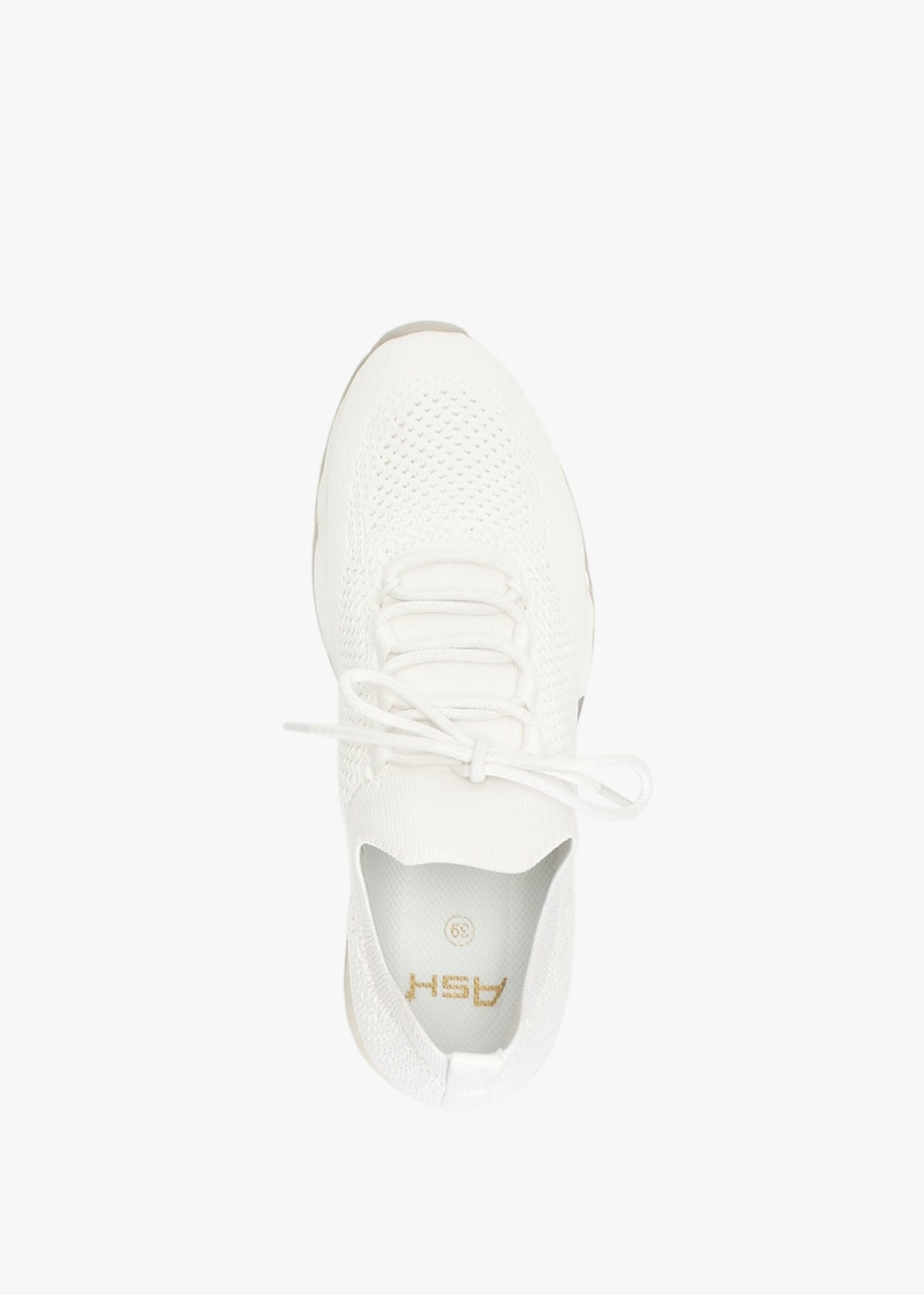 Lunatic White Off White Knitted Trainers