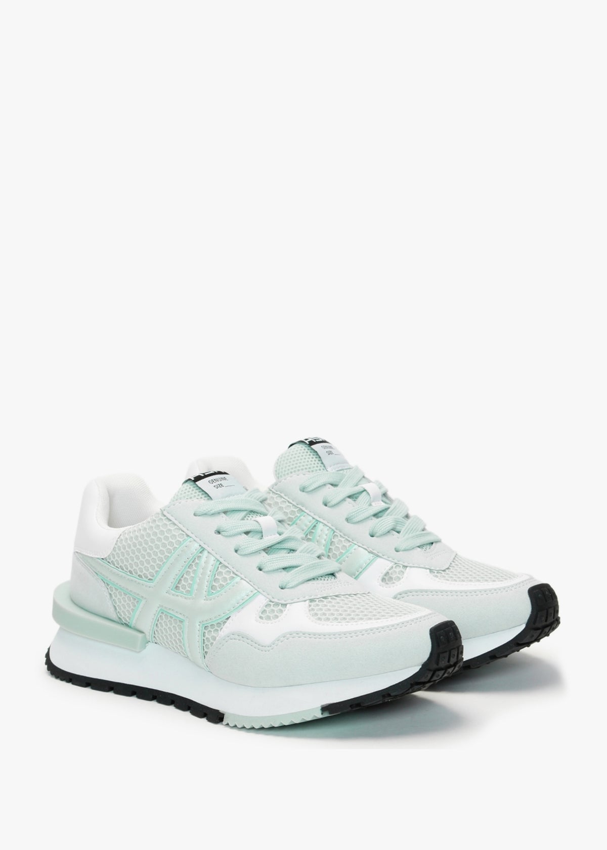 Thunder Misty Blue White Chunky Trainers