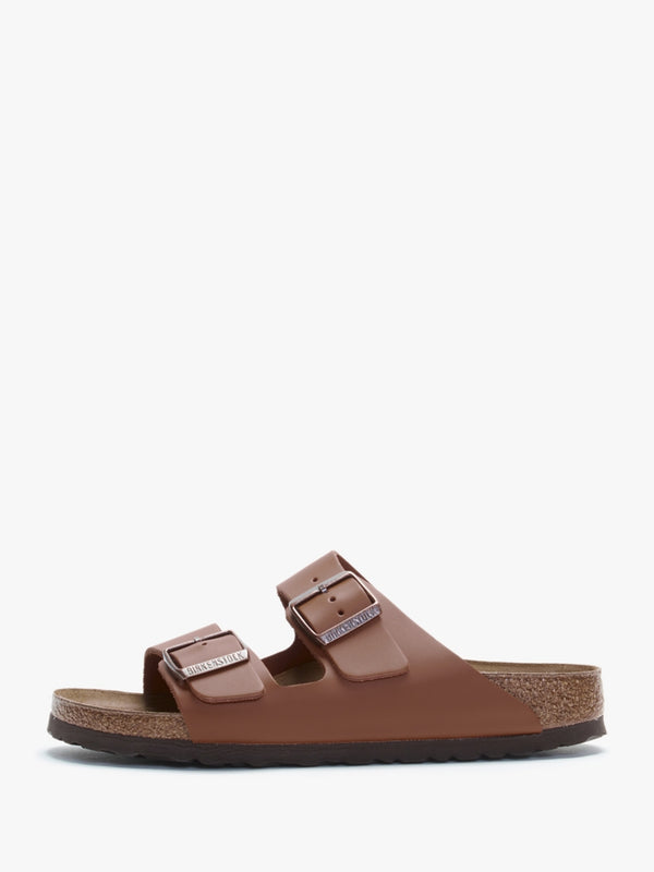 Arizona Ginger Brown Natural Leather Two Bar Mules