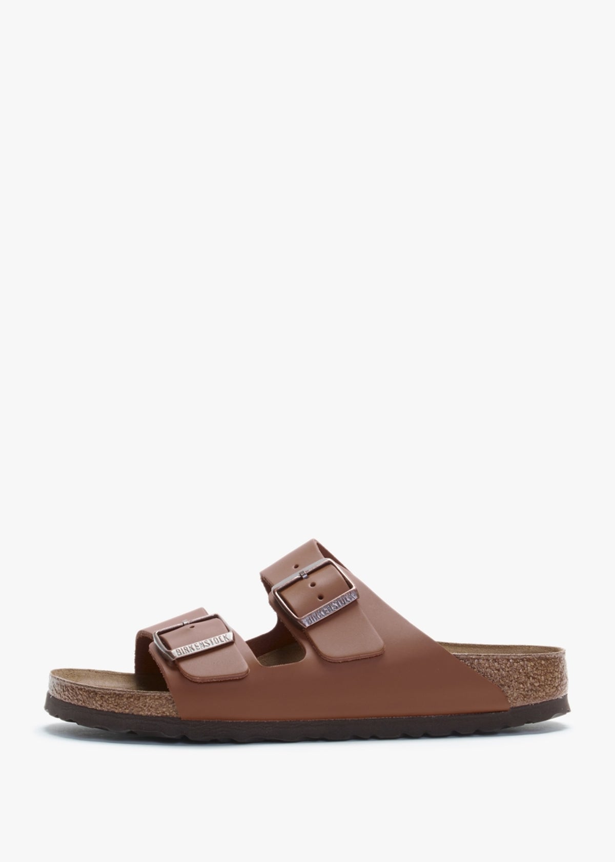 Arizona Ginger Brown Natural Leather Two Bar Mules