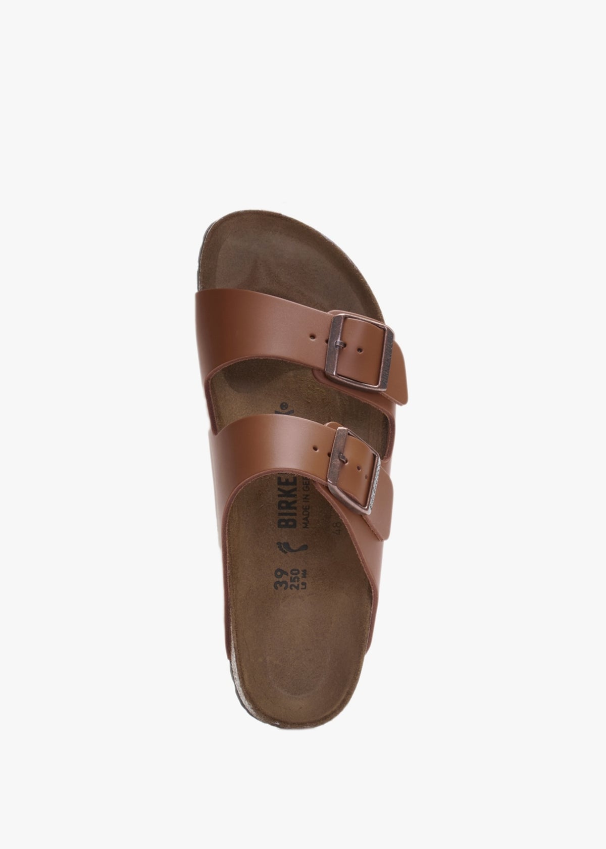 Arizona Ginger Brown Natural Leather Two Bar Mules