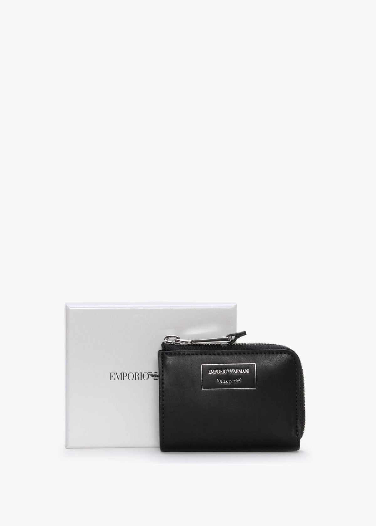 Myra Black Leather Zip Around Purse