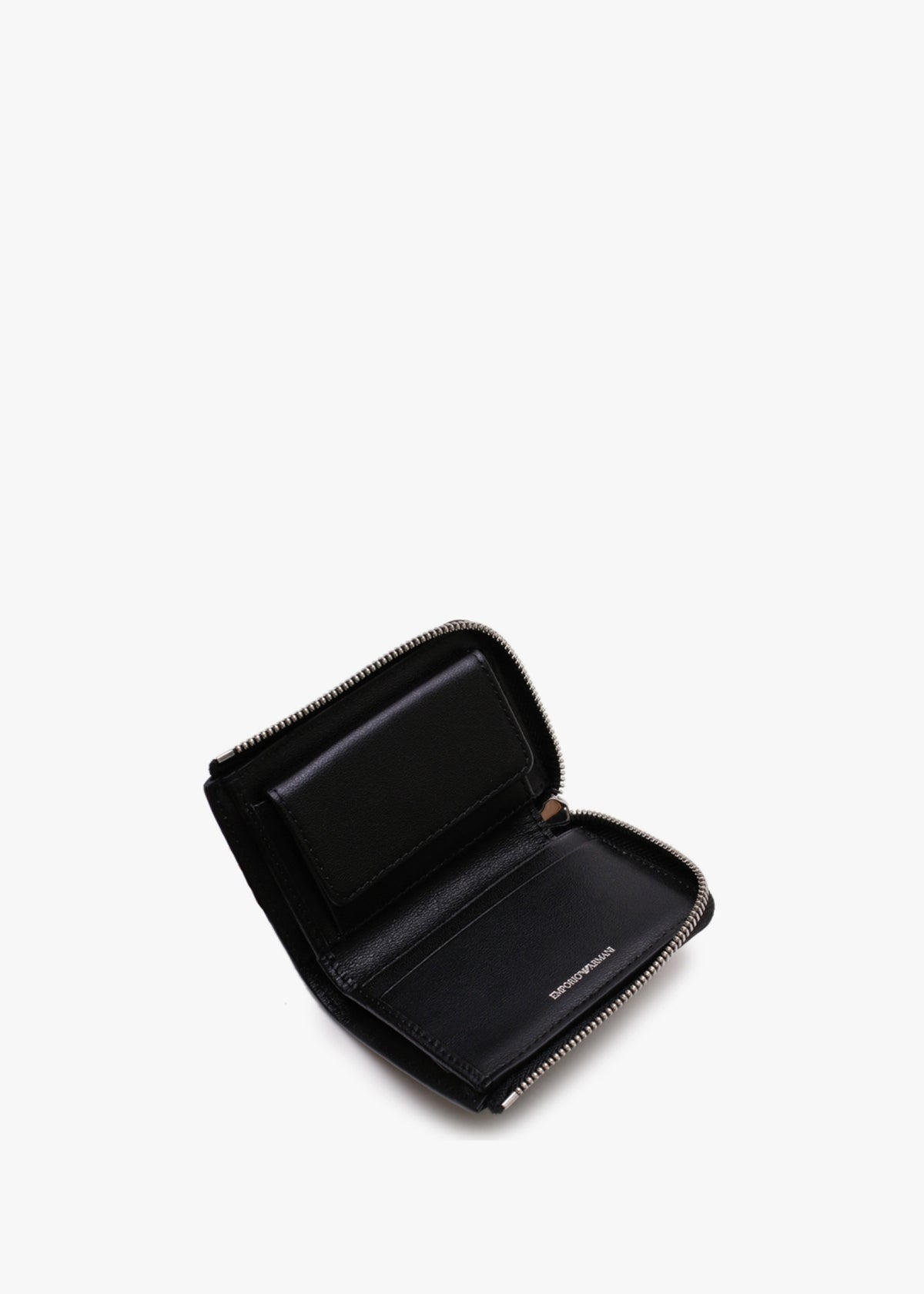 Myra Black Leather Zip Around Purse