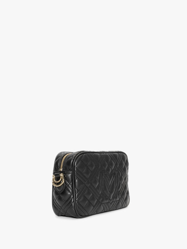 Mini Diamond Quilt Black Cross-Body Bag