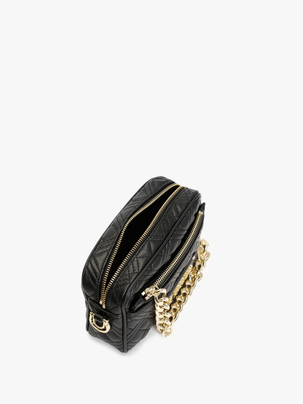 Mini Diamond Quilt Black Cross-Body Bag