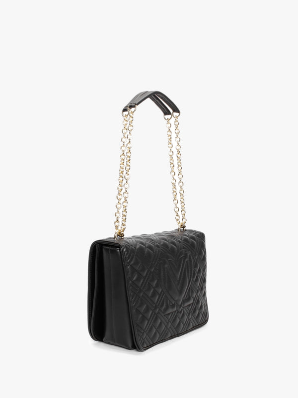 Diamond Quilt Chain II Black Shoulder Bag