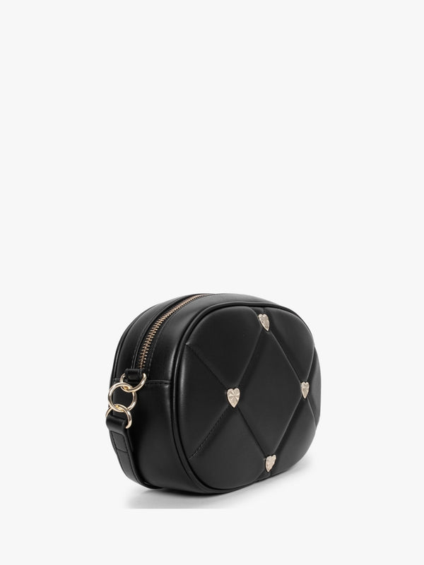 Heart Studs Black Cross-Body Bag