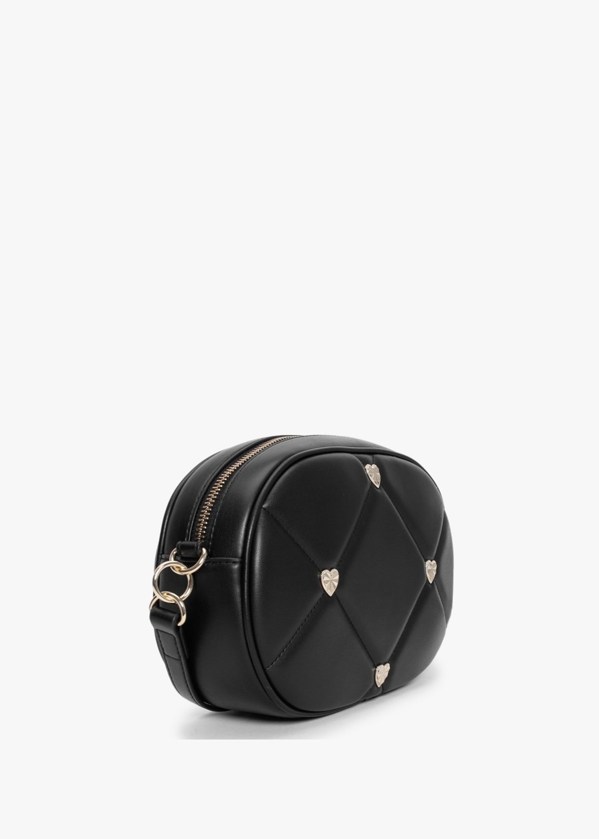 Heart Studs Black Cross-Body Bag