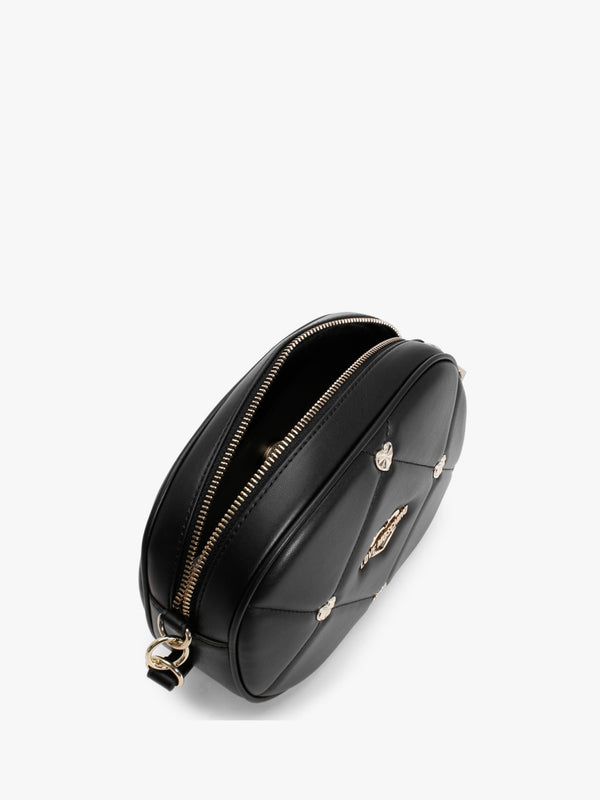 Heart Studs Black Cross-Body Bag