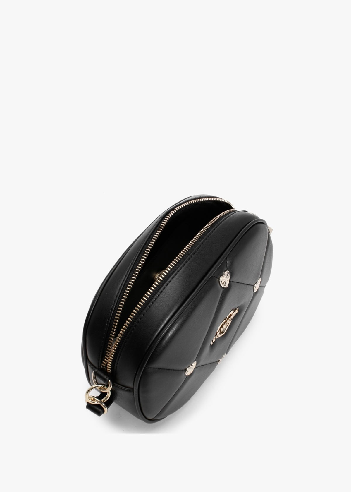 Heart Studs Black Cross-Body Bag