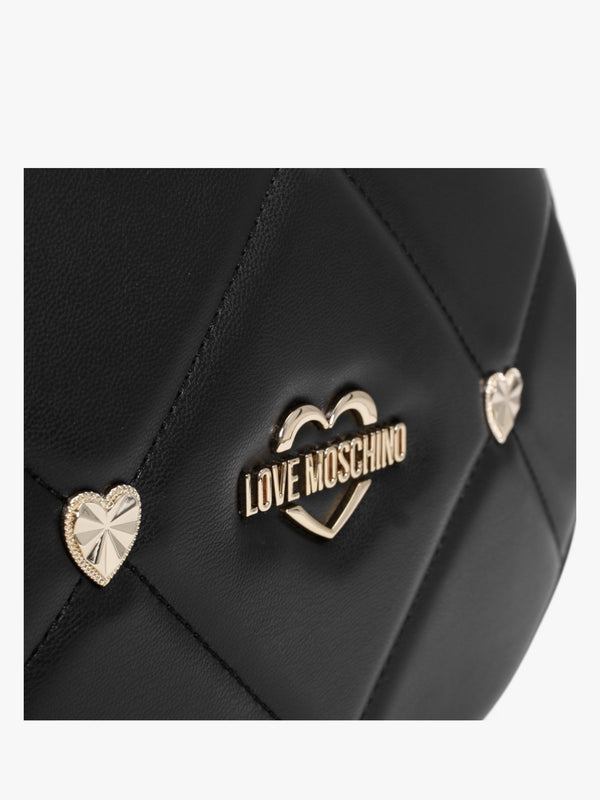 Heart Studs Black Cross-Body Bag