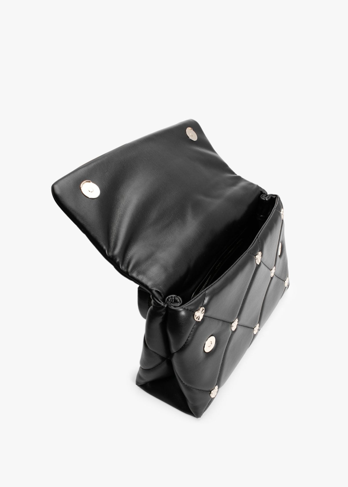 Heart Studs Black Shoulder Bag