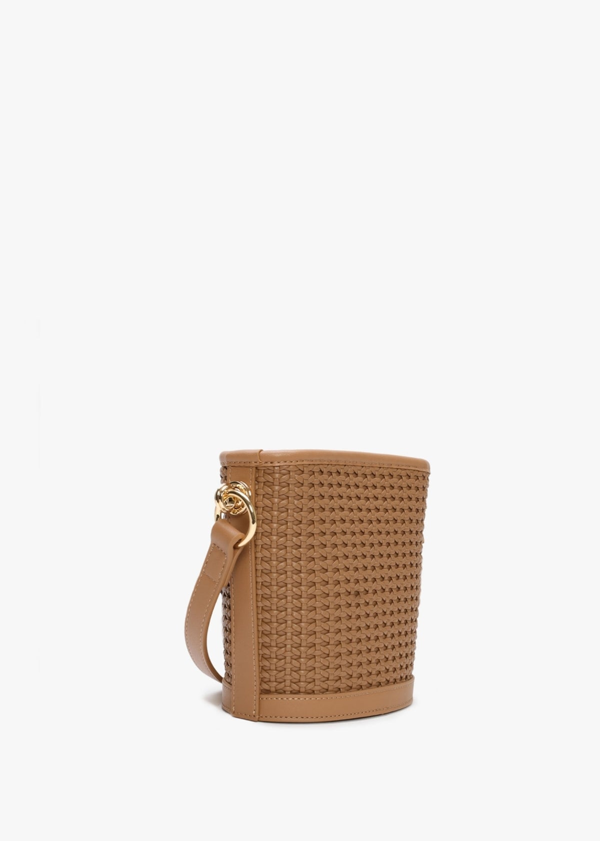 Woven Cammello Bucket Bag