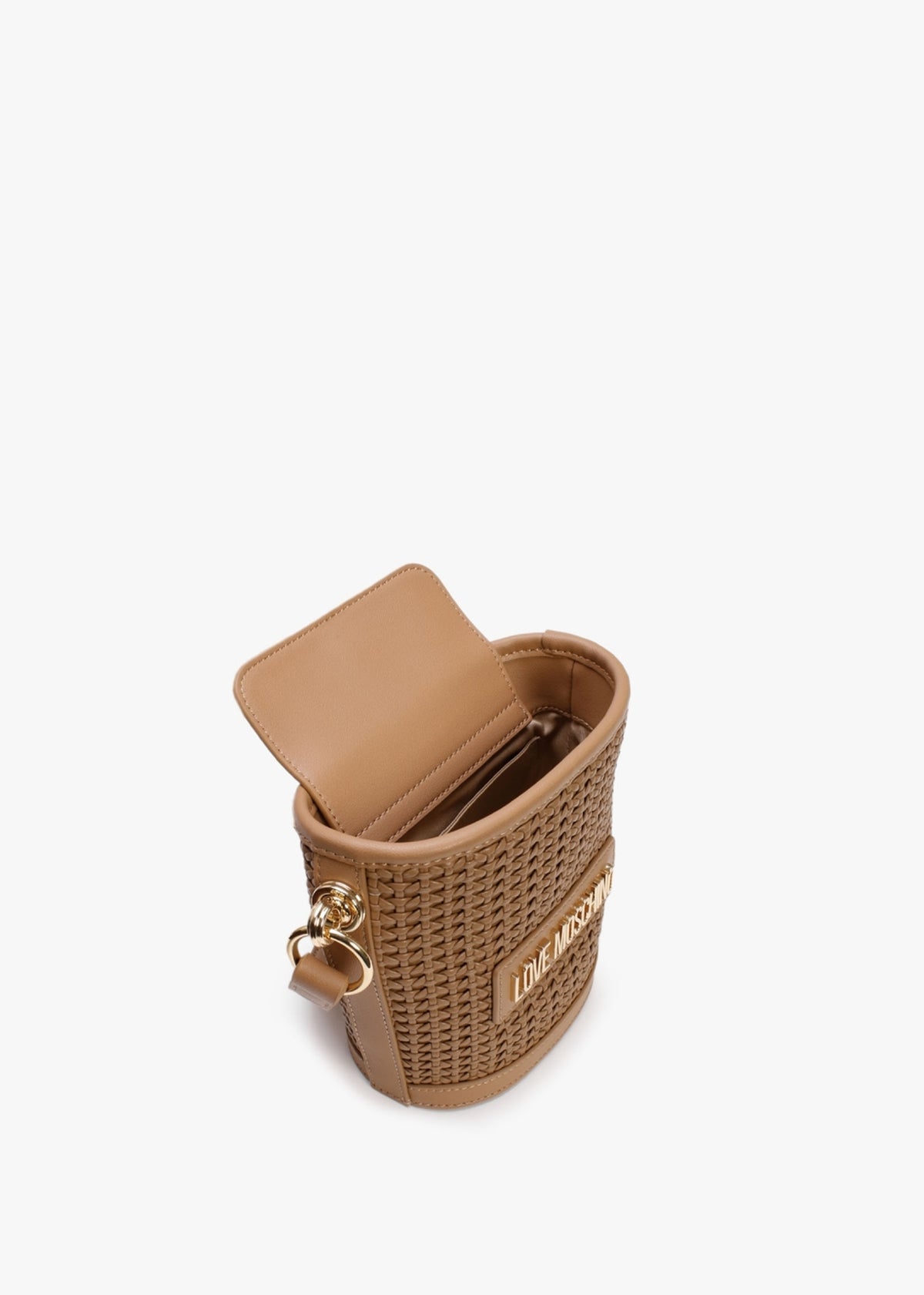 Woven Cammello Bucket Bag