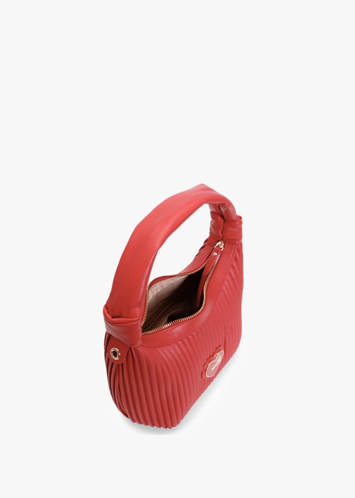 Small Pleated Rosso Hobo Bag