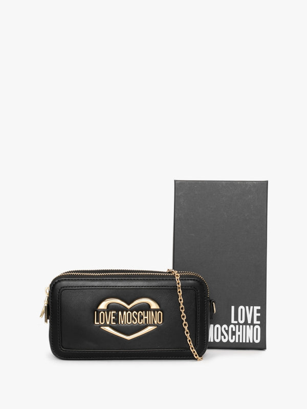 Large Black Zip Around Wallet On A Chain